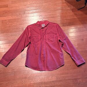 Guess Men's Casual Red Button Down Shirt